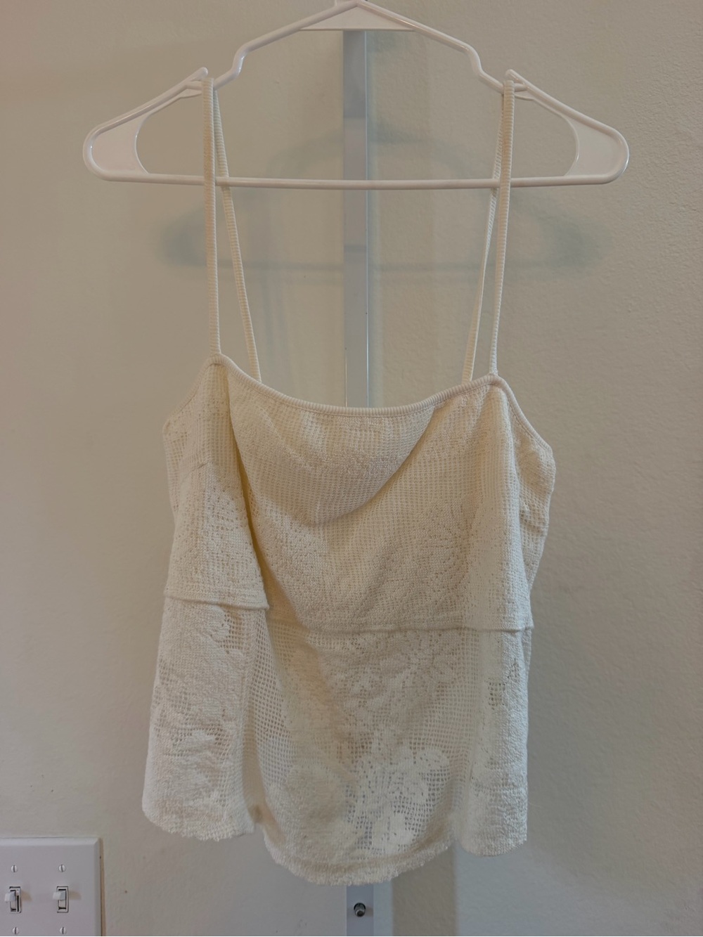 Free People Ivory Lace Layered Cami